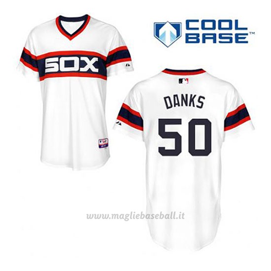 Maglia Baseball Uomo Chicago White Sox John Danks 50 Bianco Alterner Cool Base